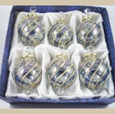 2.16" Blown Glass Egyptian Christmas Ornaments - Set of 6 Ornaments